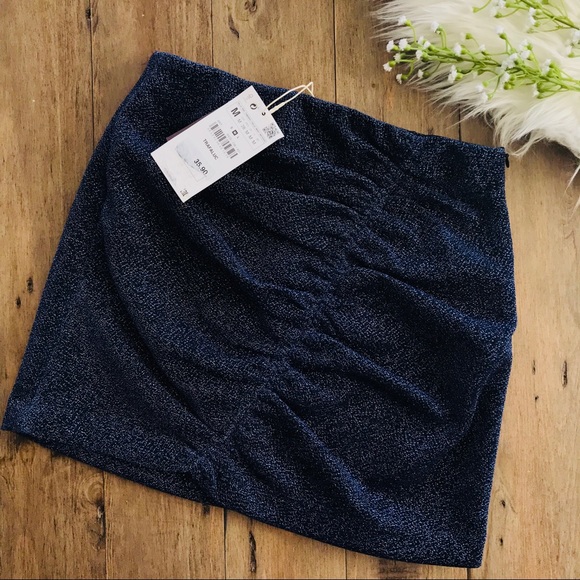 Zara Dresses & Skirts - ZARA Navy Cocktail Mini Skirt